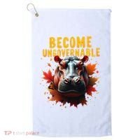 Become Ungovernable Funny Baby Hippo Moo Deng Funny Groovy Golf Towel thumb 0