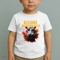Become Ungovernable Funny Baby Hippo Moo Deng Funny Groovy Toddler T-Shirt thumb 2