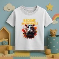 Become Ungovernable Funny Baby Hippo Moo Deng Funny Groovy Toddler T-Shirt thumb 3