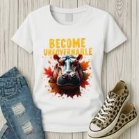 Become Ungovernable Funny Baby Hippo Moo Deng Funny Groovy Women's T-Shirt thumb 3