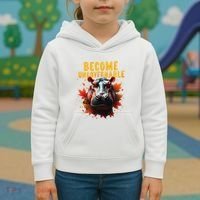 Become Ungovernable Funny Baby Hippo Moo Deng Funny Groovy Kids Hoodie thumb 3