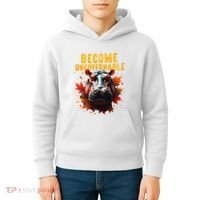 Become Ungovernable Funny Baby Hippo Moo Deng Funny Groovy Kids Hoodie thumb 4
