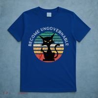 Become Ungovernable Funny Anarchy Cat Vintage Sunset T-Shirt thumb 5