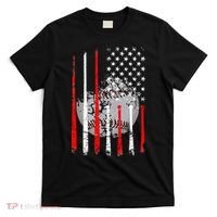 Baseball USA Flag American Flag Vintage T-Shirt thumb 0
