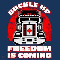 Buckle Up Freedom Is Coming Candian Truckers Women's Hoodie thumb 2