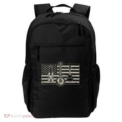Bluegrass Usa Flag Guitar Banjo Mandolin Backpack
