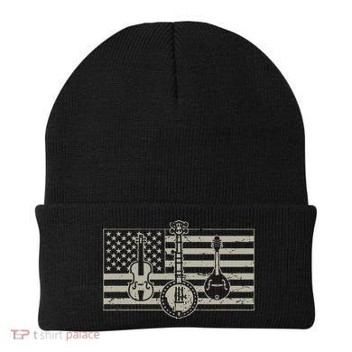 Bluegrass Usa Flag Guitar Banjo Mandolin Beanie