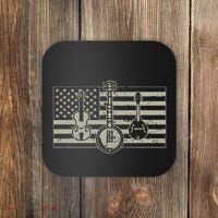 Bluegrass Usa Flag Guitar Banjo Mandolin Coaster thumb 0