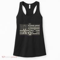Bluegrass Usa Flag Guitar Banjo Mandolin Women's Tank Top thumb 0