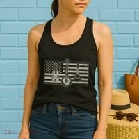 Bluegrass Usa Flag Guitar Banjo Mandolin Women's Tank Top thumb 2