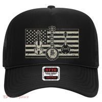 Bluegrass Usa Flag Guitar Banjo Mandolin Hat thumb 0
