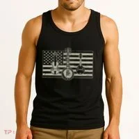 Bluegrass Usa Flag Guitar Banjo Mandolin Tank Top thumb 3
