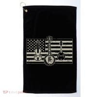 Bluegrass Usa Flag Guitar Banjo Mandolin Golf Towel thumb 0