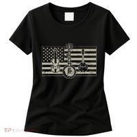 Bluegrass Usa Flag Guitar Banjo Mandolin Women's T-Shirt thumb 0