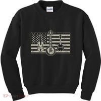 Bluegrass Usa Flag Guitar Banjo Mandolin Kids Sweatshirt thumb 0