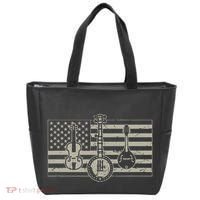 Bluegrass Usa Flag Guitar Banjo Mandolin Tote Bag thumb 0