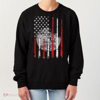 Baseball Usa Flag American Flag Patriotic Women's Sweatshirt thumb 0