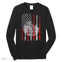 Baseball Usa Flag American Flag Patriotic Long Sleeve Shirt thumb 0