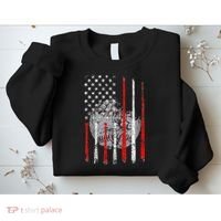 Baseball Usa Flag American Flag Patriotic Sweatshirt thumb 2