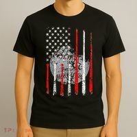 Baseball Usa Flag American Flag Patriotic T-Shirt thumb 3