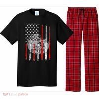 Baseball Usa Flag American Flag Patriotic Pajama Set thumb 0