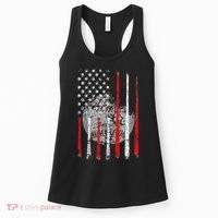 Baseball Usa Flag American Flag Patriotic Women's Tank Top thumb 0