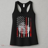 Baseball Usa Flag American Flag Patriotic Women's Tank Top thumb 3