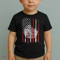 Baseball Usa Flag American Flag Patriotic Toddler T-Shirt thumb 2
