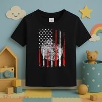 Baseball Usa Flag American Flag Patriotic Toddler T-Shirt thumb 3