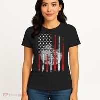 Baseball Usa Flag American Flag Patriotic Women's T-Shirt thumb 4