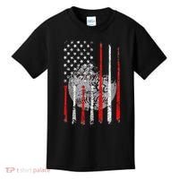 Baseball Usa Flag American Flag Patriotic Kids T-Shirt thumb 0