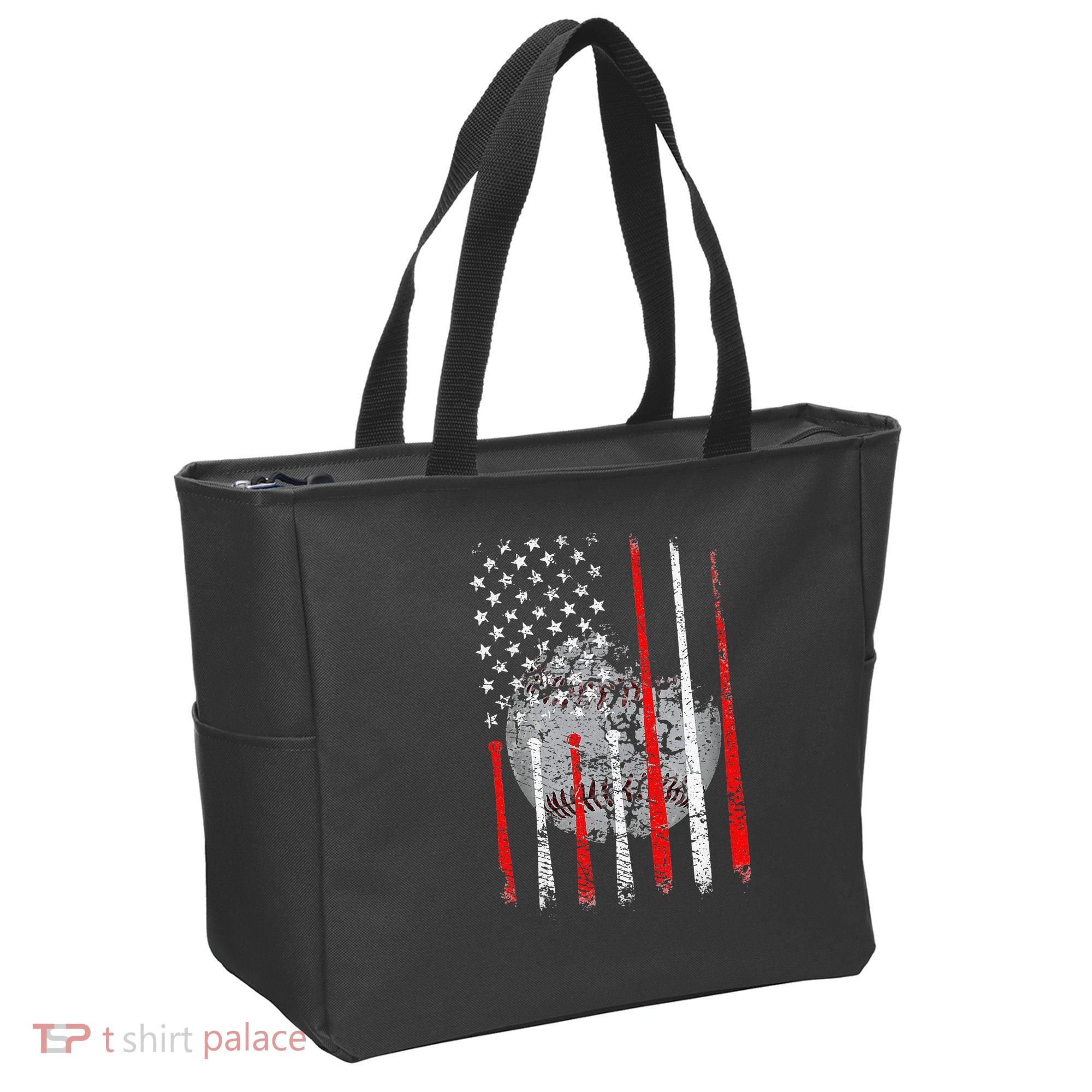 Baseball Usa Flag American Flag Patriotic Tote Bag