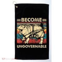 Become Ungovernable Funny Moodeng Golf Towel thumb 0