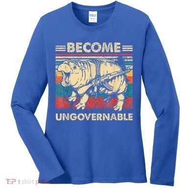 Become Ungovernable Funny Moodeng Women's Long Sleeve Shirt