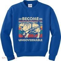 Become Ungovernable Funny Moodeng Kids Sweatshirt thumb 0