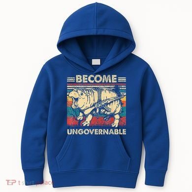 Become Ungovernable Funny Moodeng Kids Hoodie