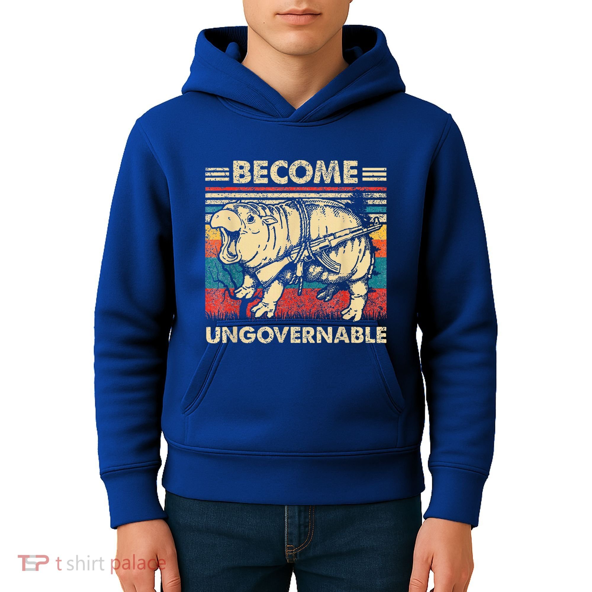 Become Ungovernable Funny Moodeng Kids Hoodie