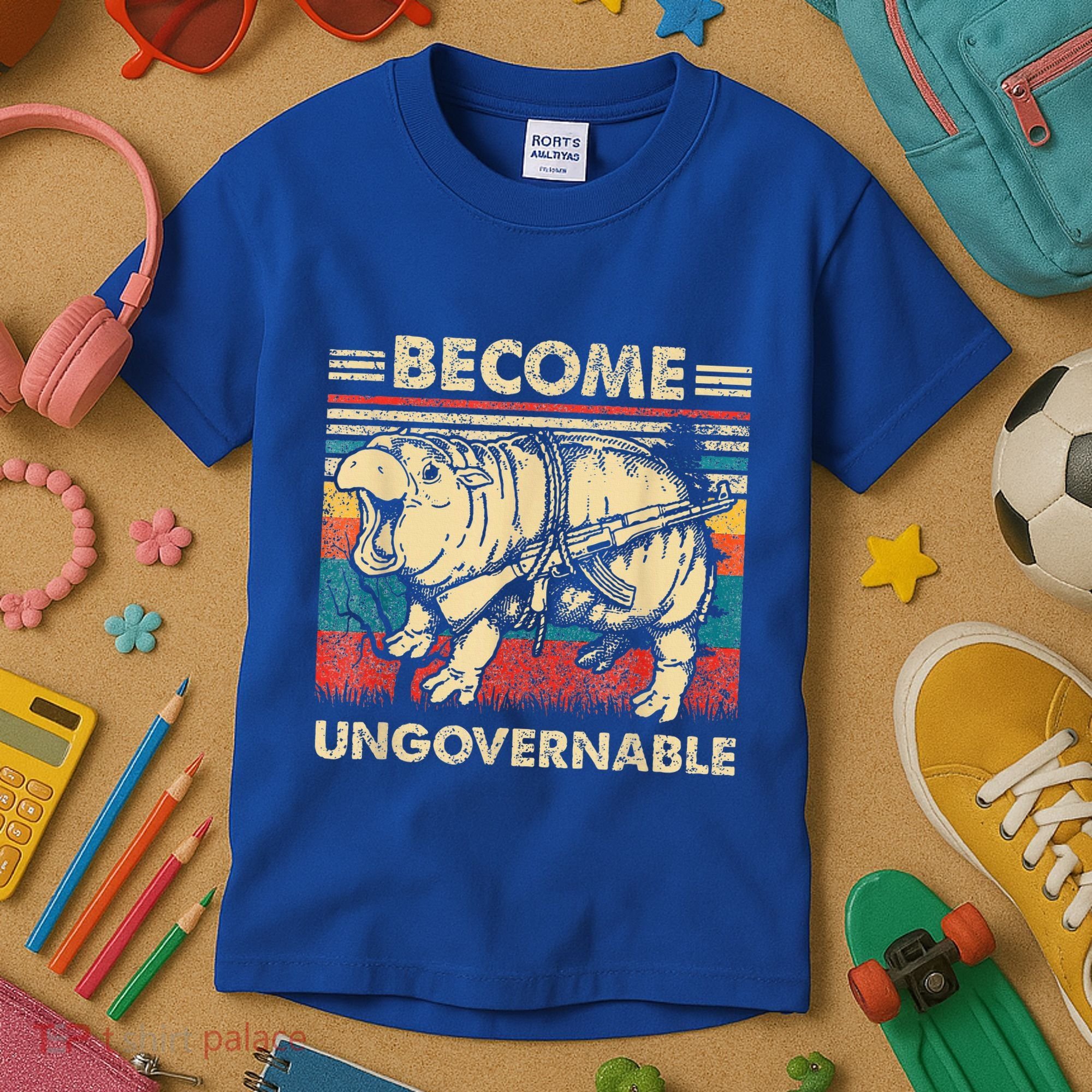 Become Ungovernable Funny Moodeng Kids T-Shirt