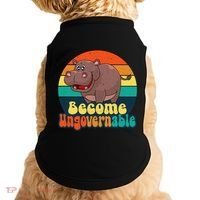 Become Ungovernable Funny Baby Hippo Moo Deng Funny Saying Doggie Tank thumb 0