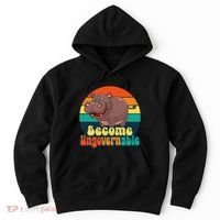 Become Ungovernable Funny Baby Hippo Moo Deng Funny Saying Hoodie thumb 0