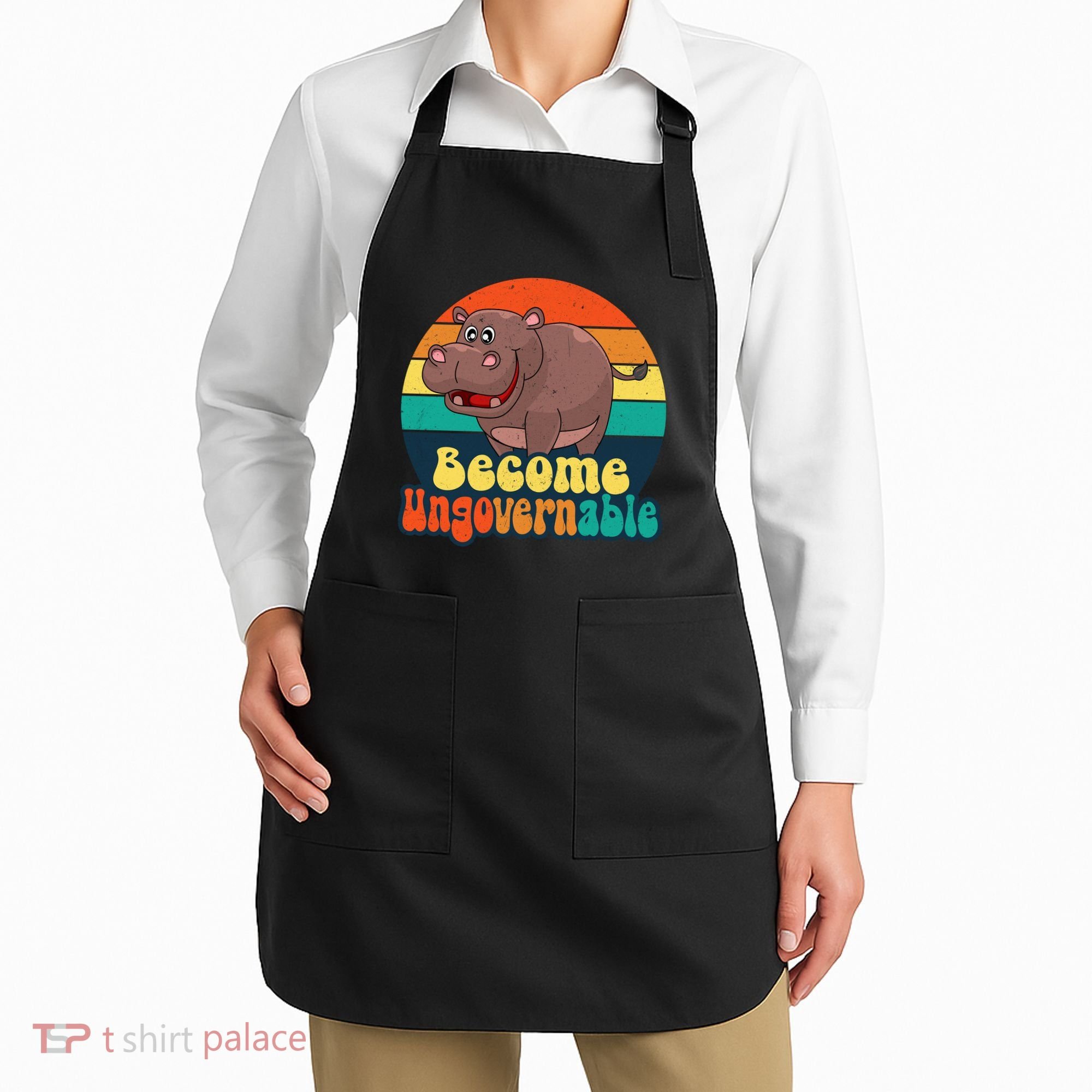 Become Ungovernable Funny Baby Hippo Moo Deng Funny Saying Apron