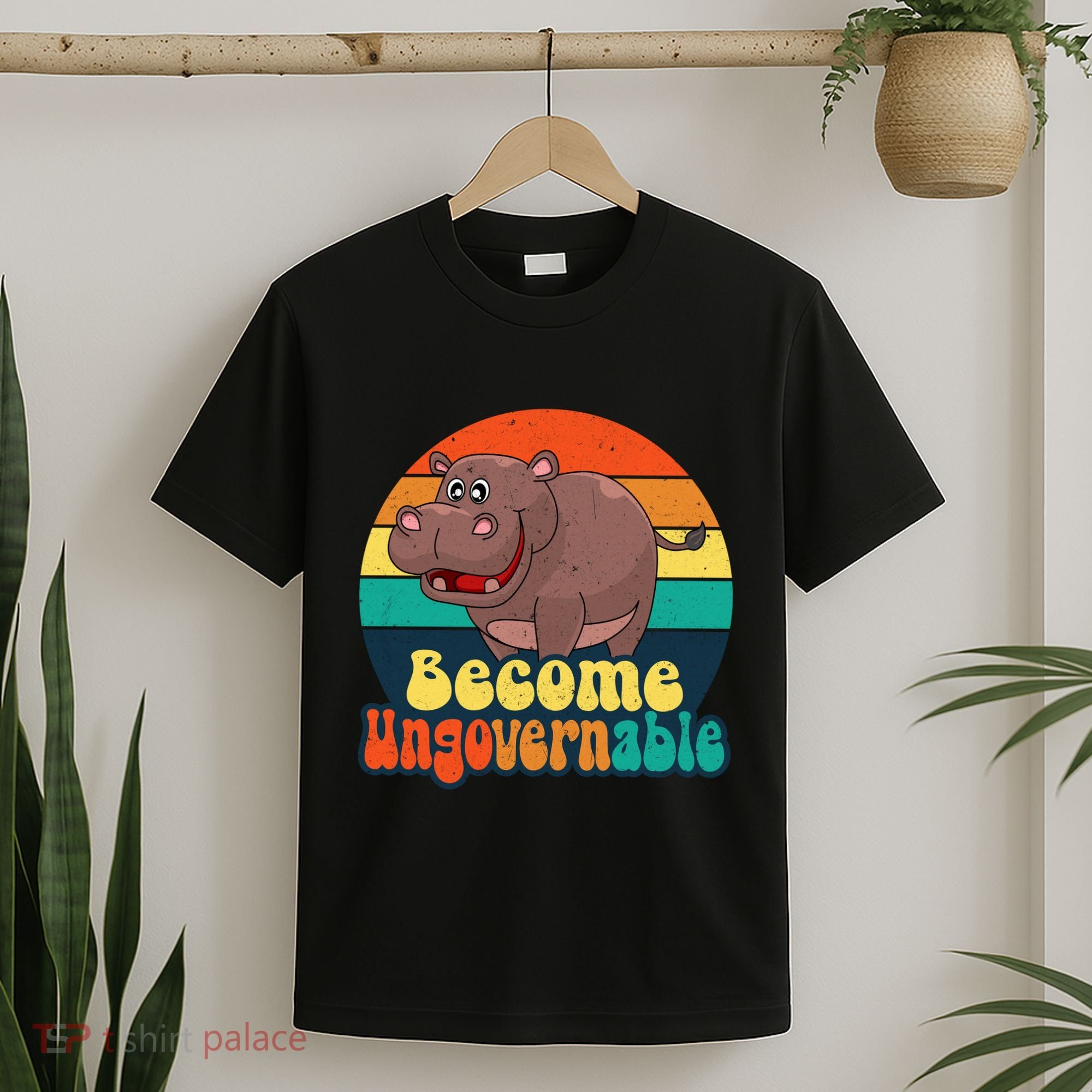Become Ungovernable Funny Baby Hippo Moo Deng Funny Saying T-Shirt