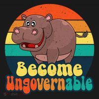Become Ungovernable Funny Baby Hippo Moo Deng Funny Saying Mousepad thumb 1