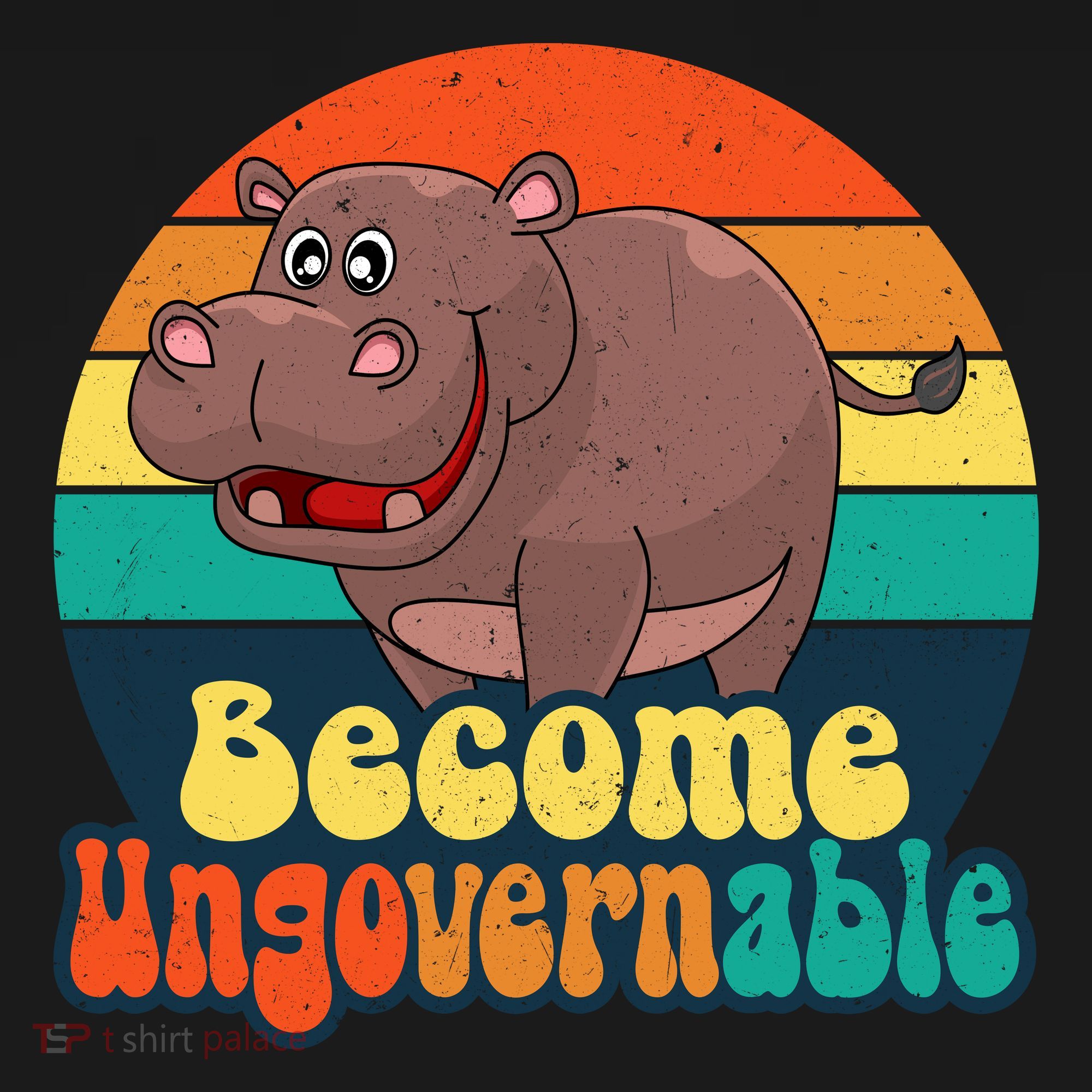 Become Ungovernable Funny Baby Hippo Moo Deng Funny Saying Women's Tank Top