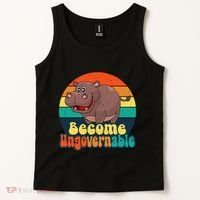 Become Ungovernable Funny Baby Hippo Moo Deng Funny Saying Tank Top thumb 2