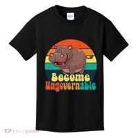 Become Ungovernable Funny Baby Hippo Moo Deng Funny Saying Kids T-Shirt thumb 0
