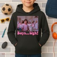 Boy Ugh Funny Valentine Little Rascals Kids Hoodie thumb 2