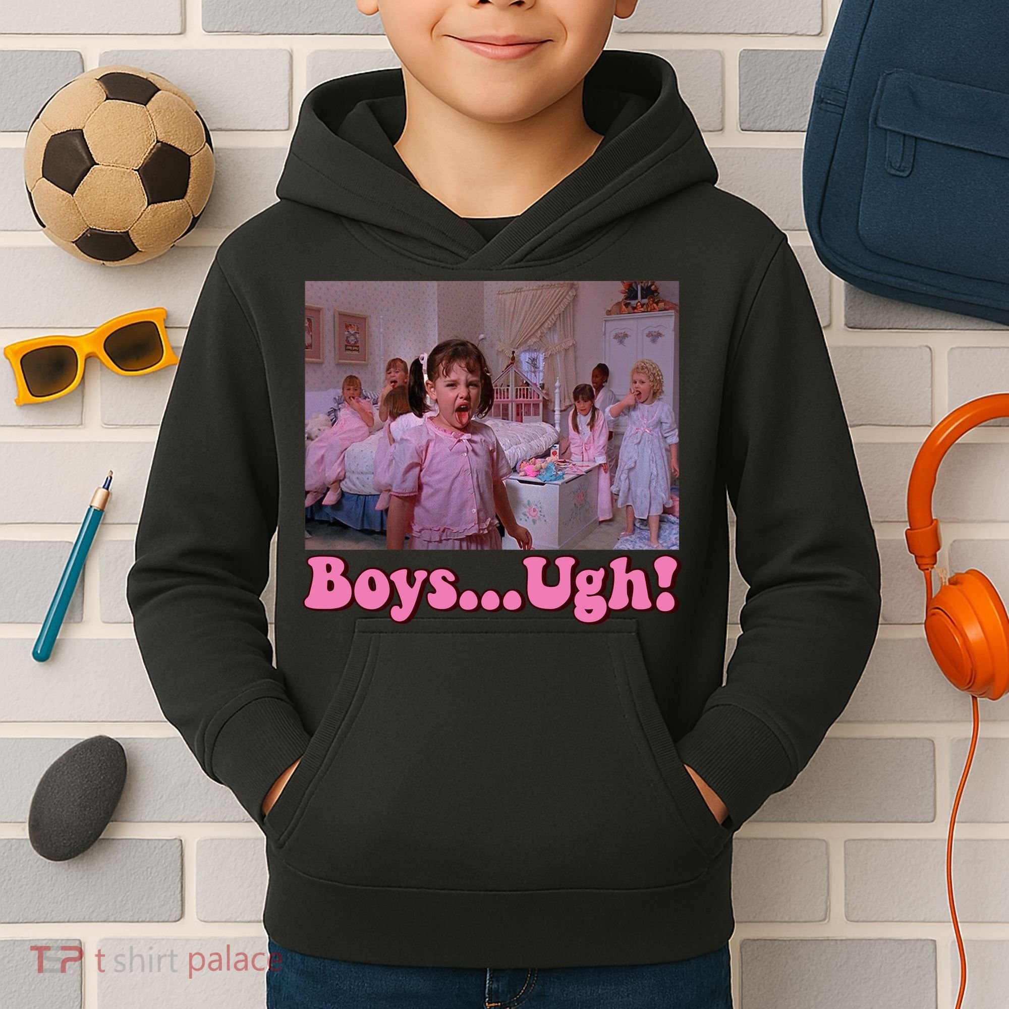 Boy Ugh Funny Valentine Little Rascals Kids Hoodie