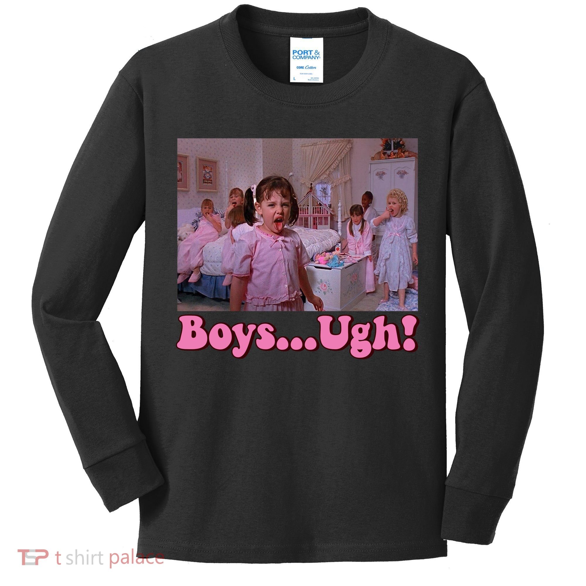 Boy Ugh Funny Valentine Little Rascals Kids Long Sleeve Shirt