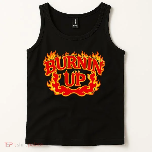 Burnin Up Flames Vintage Fire Tank Top